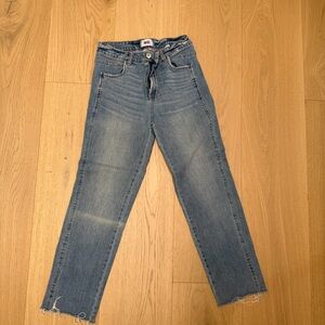 PAIGE Light-Med Wash Straight-Leg Jeans